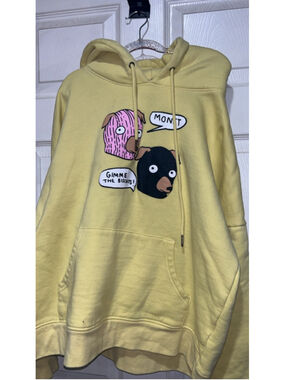 Women's Unbranded Yellow Graphic Hoodie Standard M